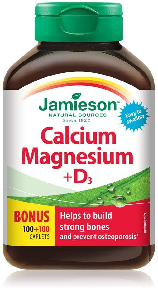 Jamieson Calcium Magnesium Vitamin D3 Supplement - 200 Caplets