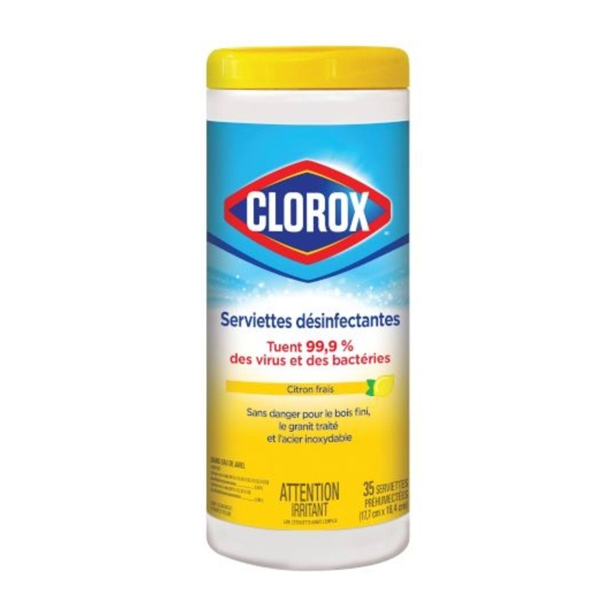 Clorox 01603 Moistened Disinfecting Wipe - Lemon