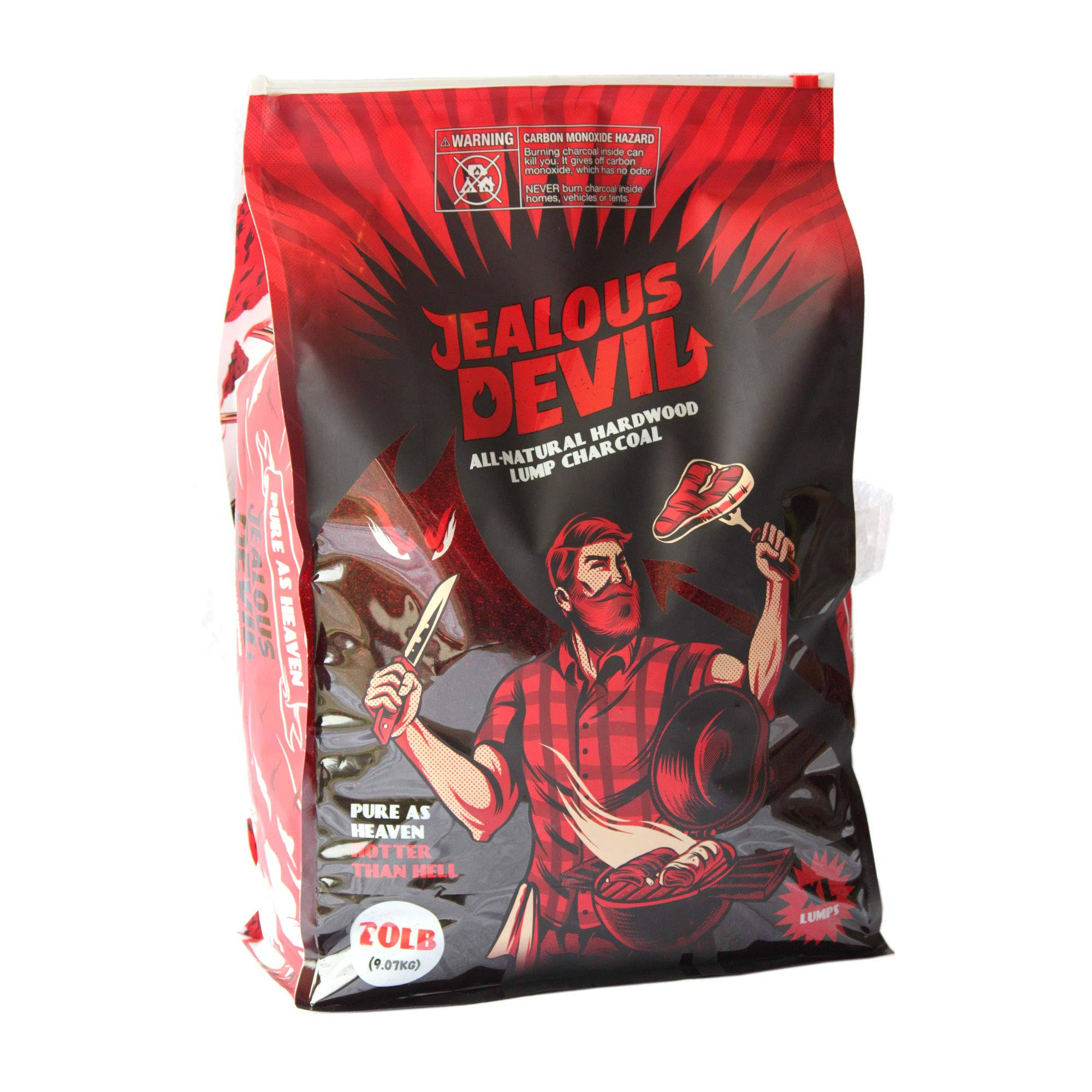 Jealous Devil - XL Lump Charcoal - 20lbs Plastic Bag