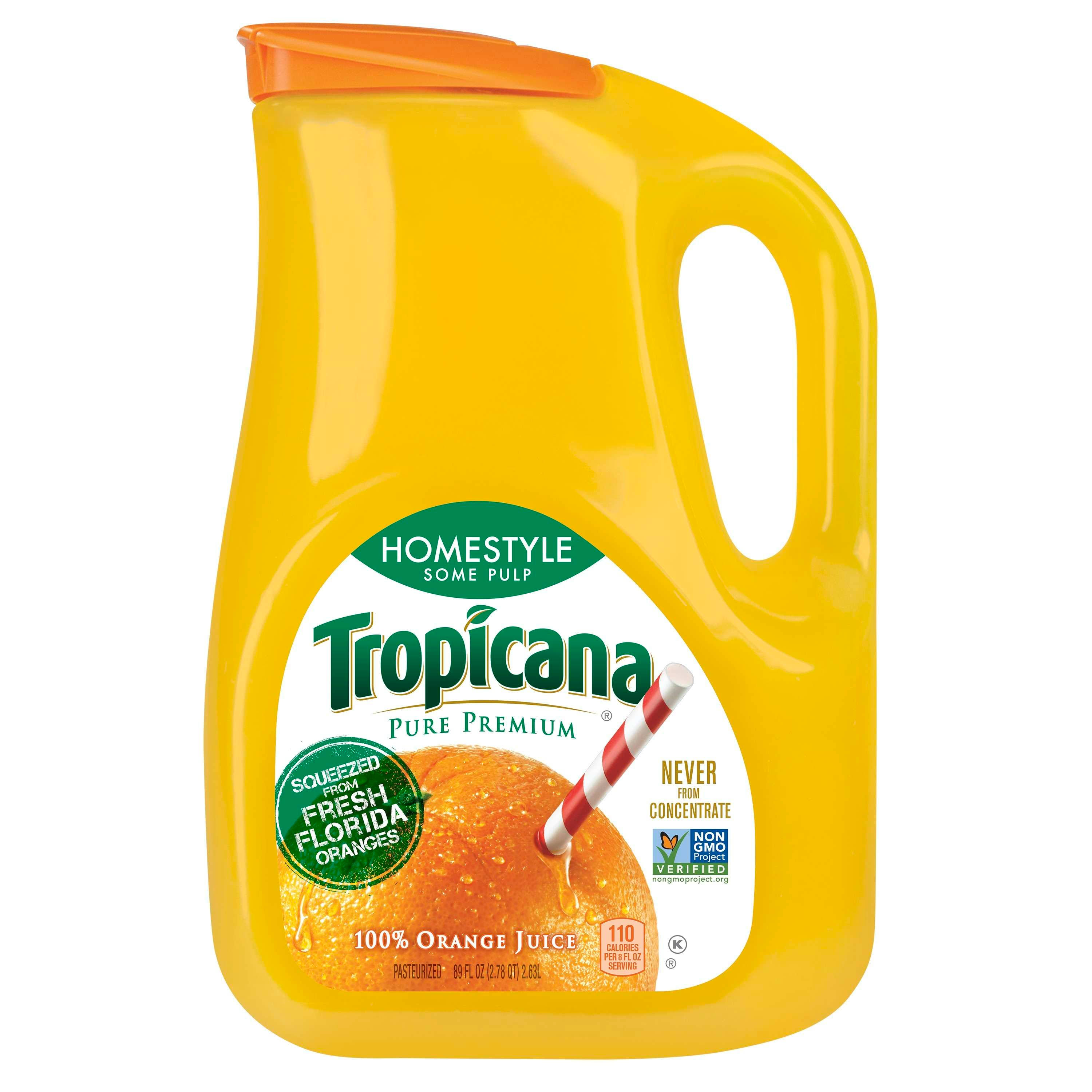 Tropicana Pure Premium Homestyle Some Pulp 100% Orange Juice - 2.83l