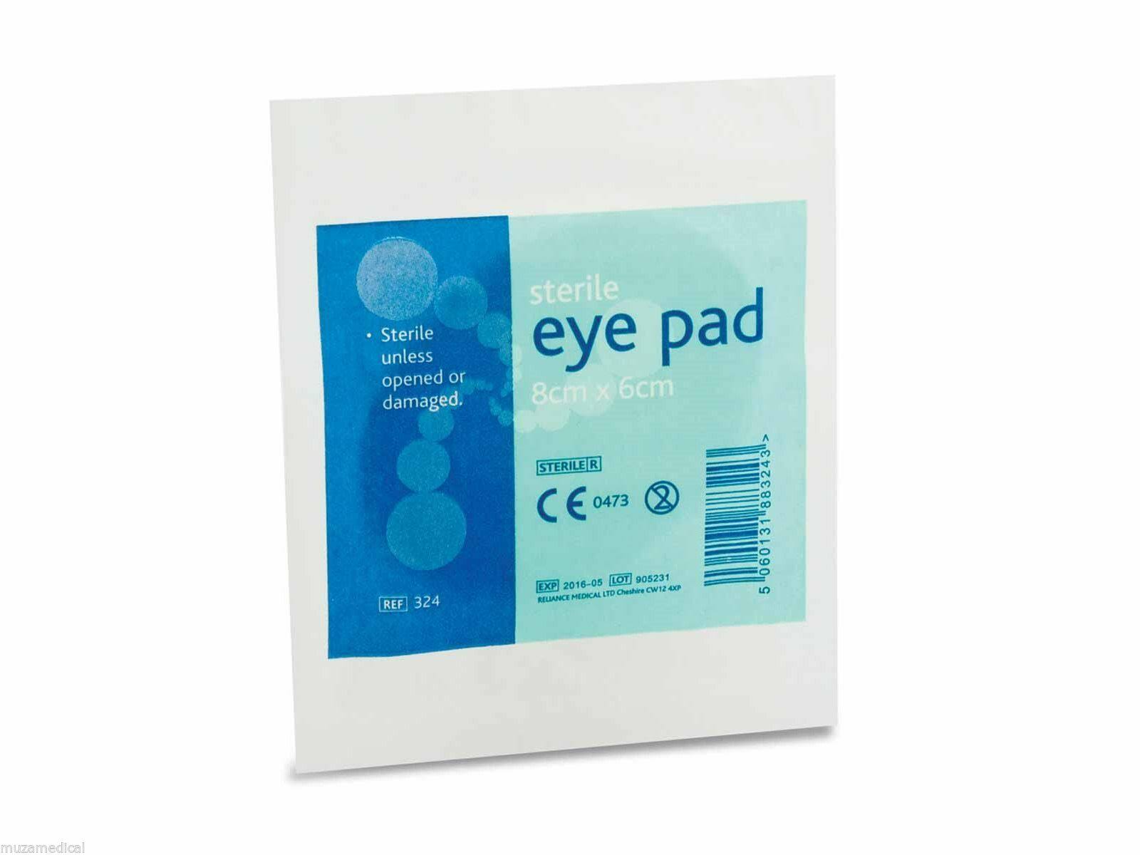 Reliance 324 HSE Sterile Wound Dressing Eye Pad 7.5 x 5.5cm