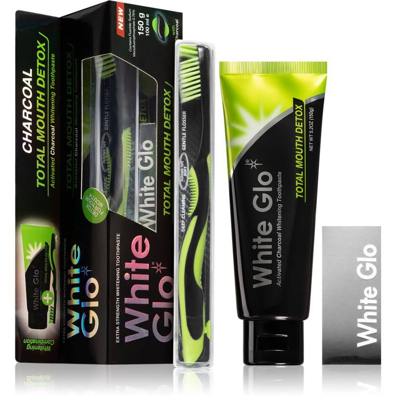 White Glo Charcoal Total Mouth Detox Toothpaste - 150g