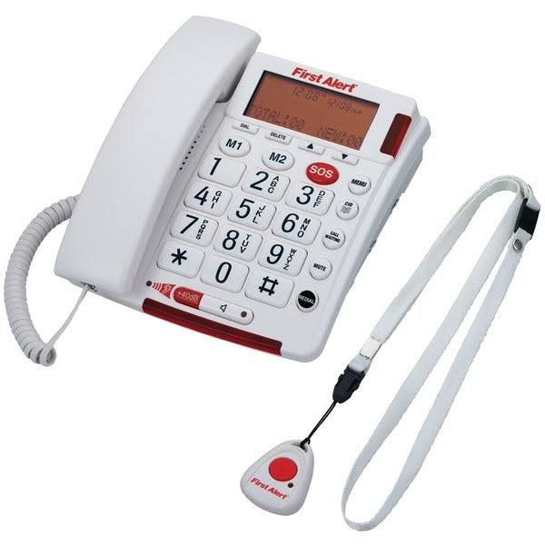 First Alert Big Button Telephone - With Emergency Key And Remote Pendant
