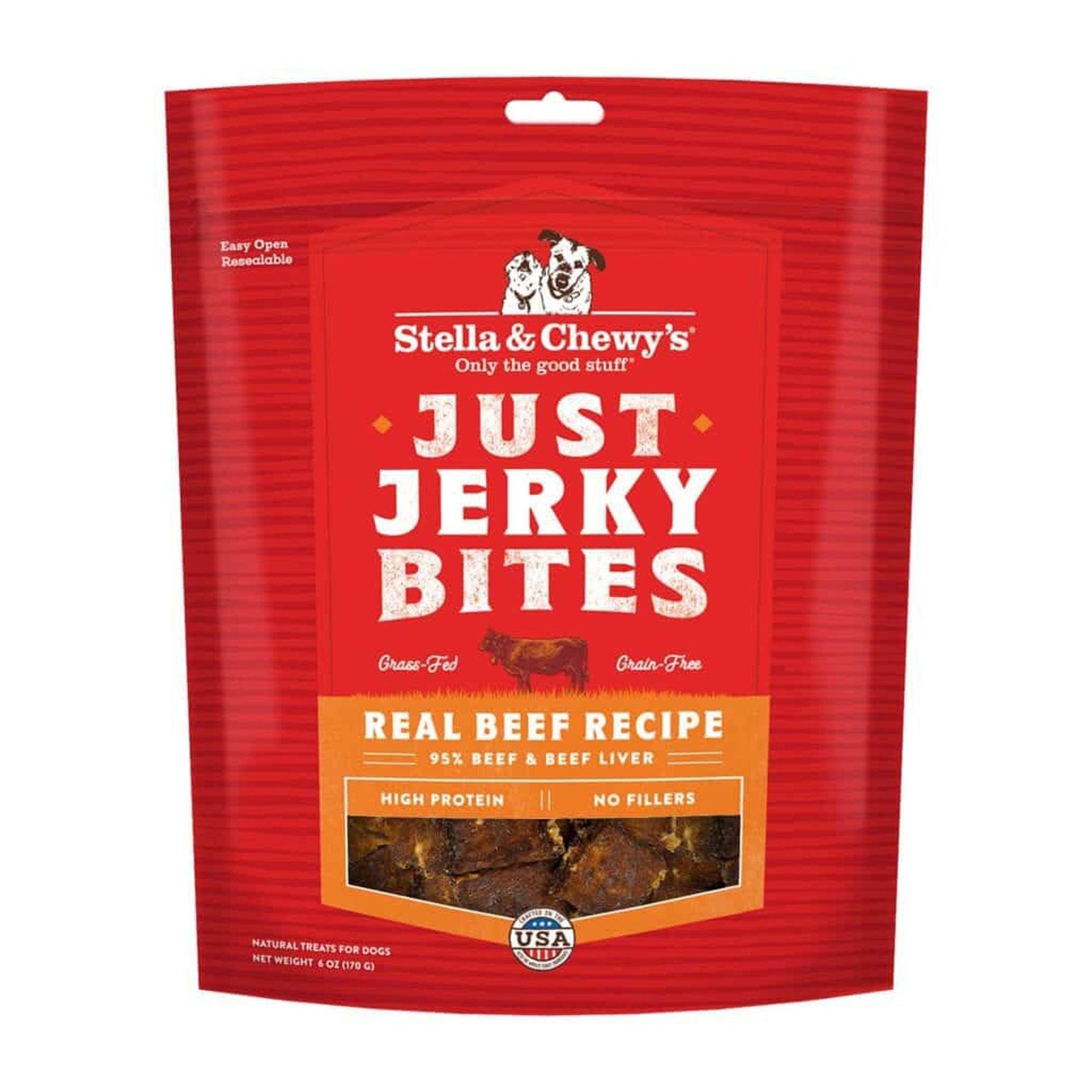 Stella & Chewy's Just Jerky Bites Real Beef Recipe Dog Treats, 6 oz Bag