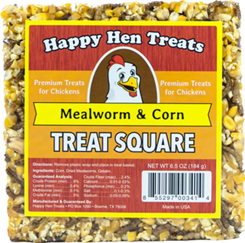 Happy Hen Treats Mealworm & Corn Treat Square