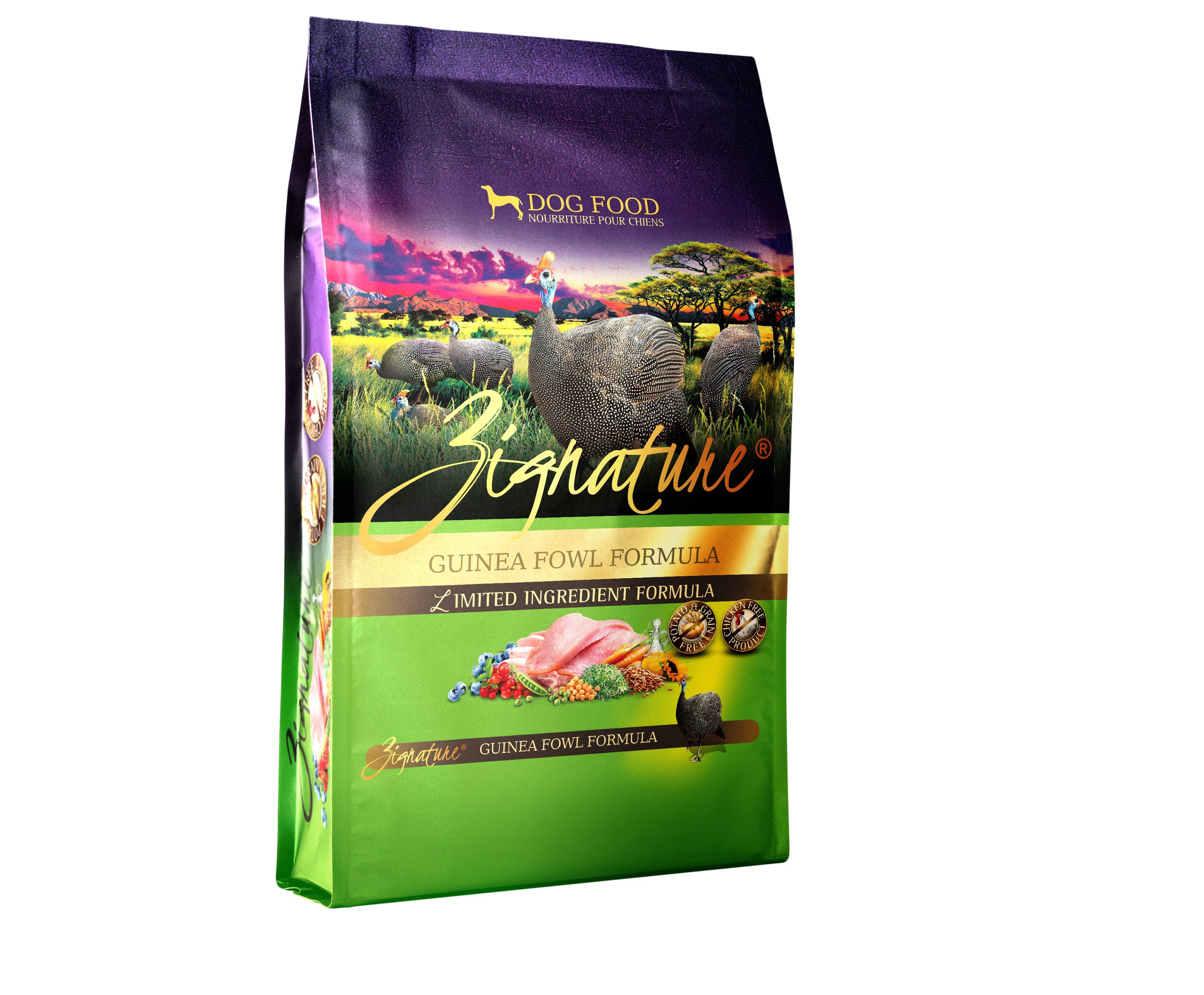 Zignature Limited Ingredient Grain Free Guinea Fowl Dog Food 4Lb