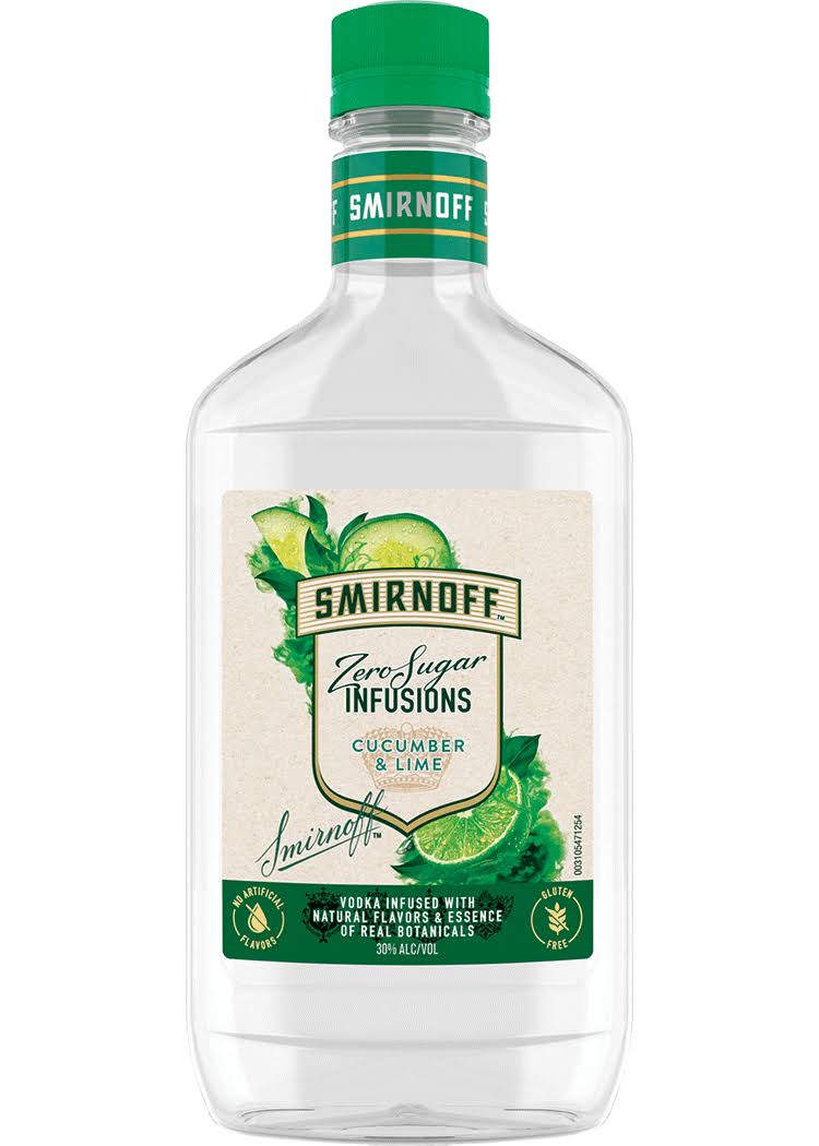 Smirnoff Zero Sugar Infusions Cucumber & Lime - 375 ml