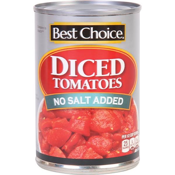Best Choice No Salt Added Diced Tomatoes - 14.5 oz