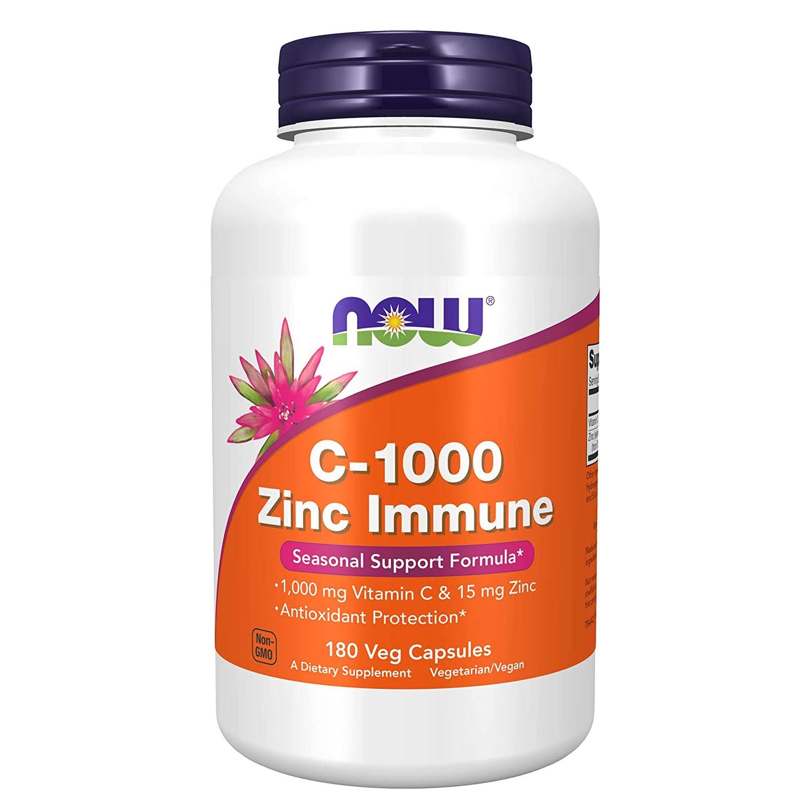 Now Foods C-1000 Zinc Immune , 180 Veg Capsules