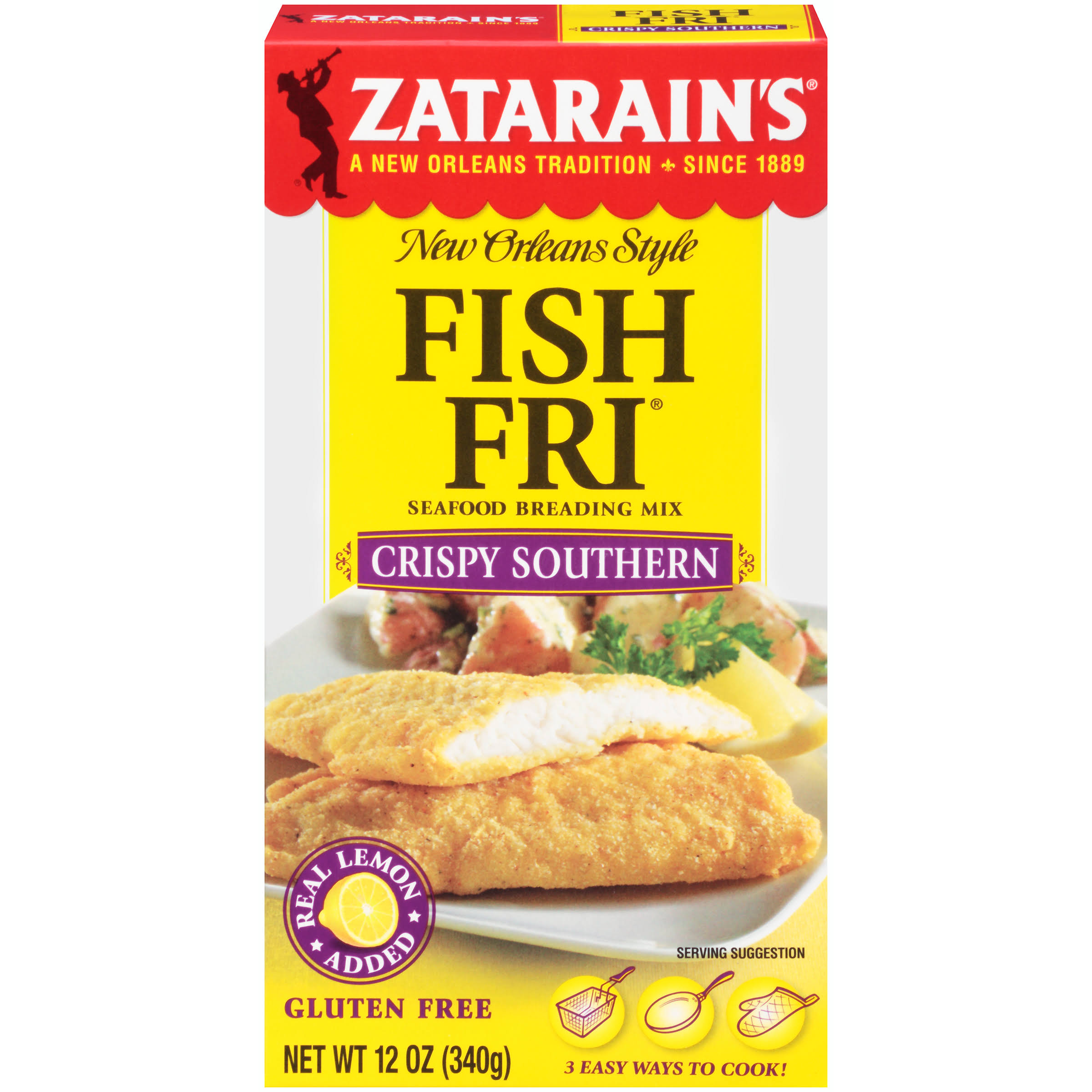 Zatarain's New Orleans Style Fish Fri Seafood Breading Mix - Crispy Southern, 12oz