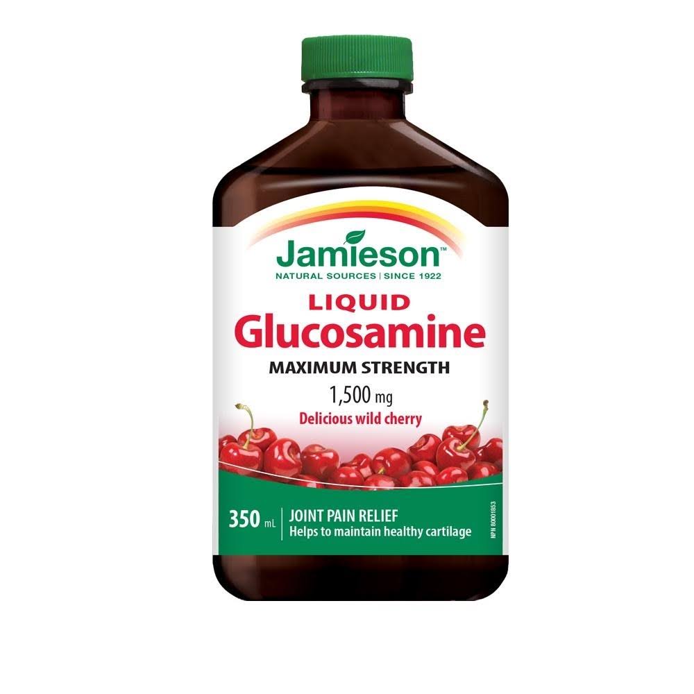 Jamieson Liquid Glucosamine Joint Pain Reliver - 1500mg, Wild Cherry, 350ml