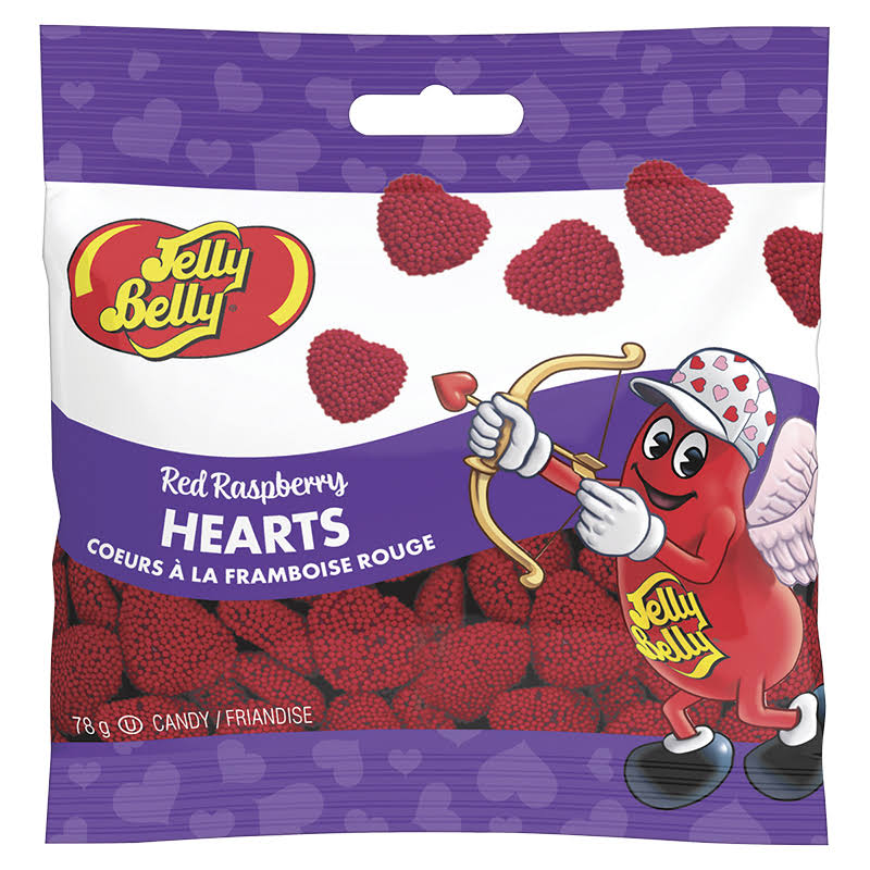 JELLY BELLY HEARTS78G in Raspberry