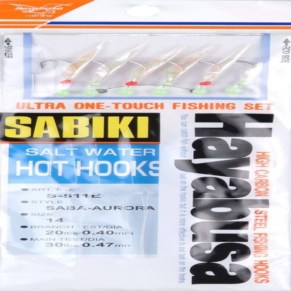 Hayabusa - Saba-Aurora Sabiki Set - 6 Hooks