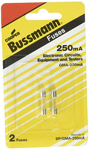 Bussmann Fuses 1669175 Glass Cartridge Fuse - 250mA