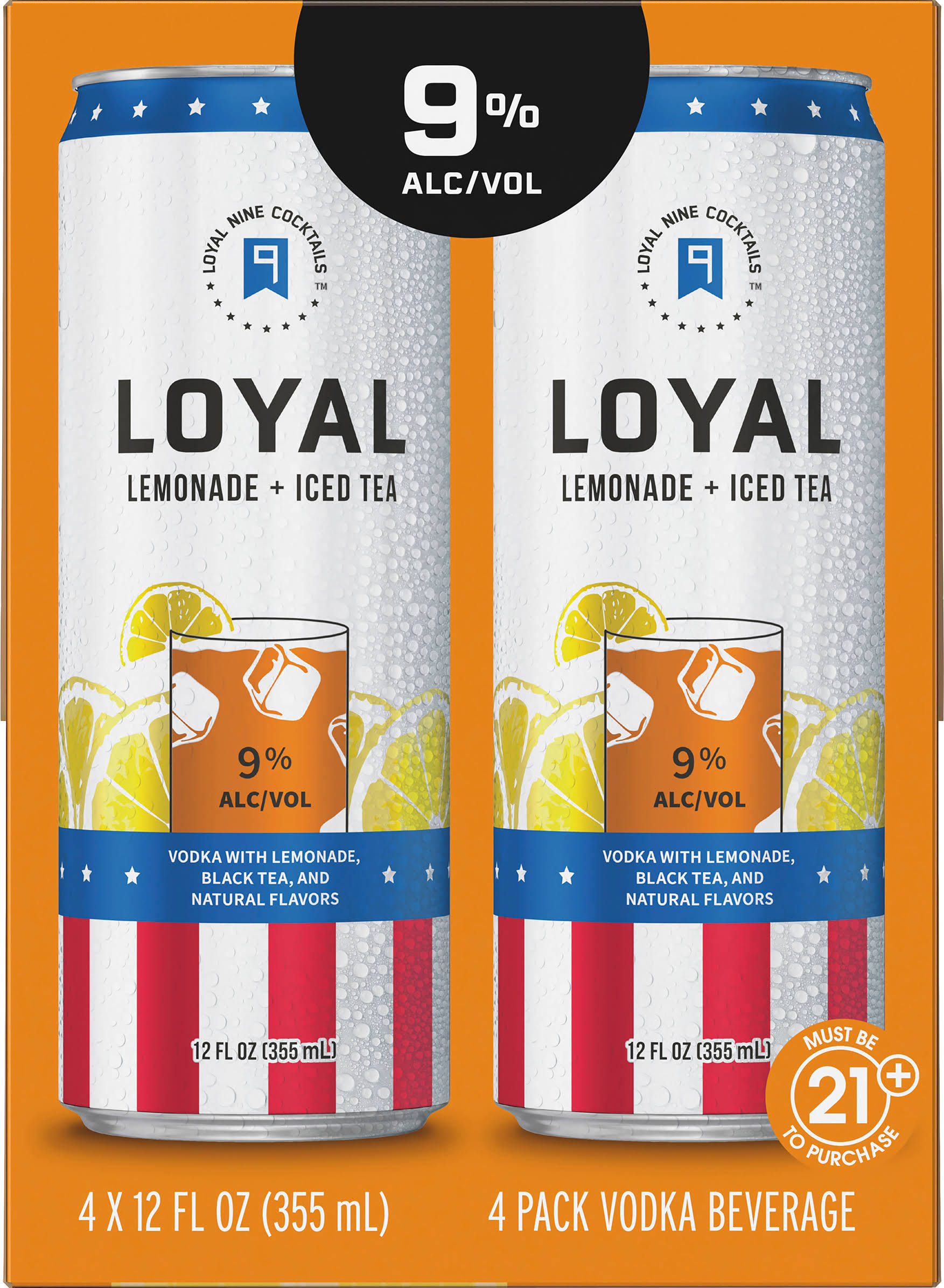 Loyal Vodka, Lemonade + Iced Tea, 4 Pack - 4 pack, 12 fl oz cans