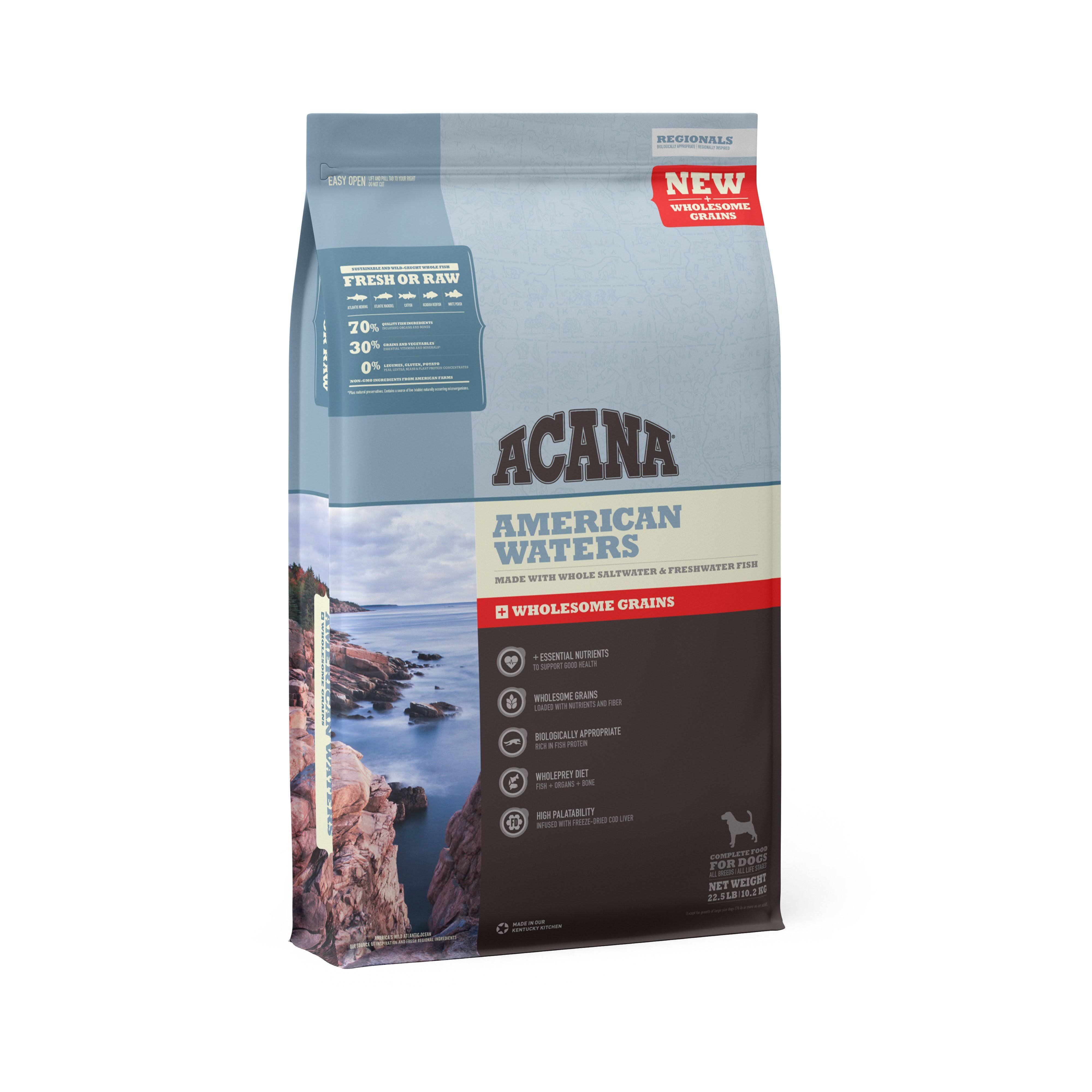 ACANA Wholesome Grains American Waters Dry Dog Food 22.5 lbs