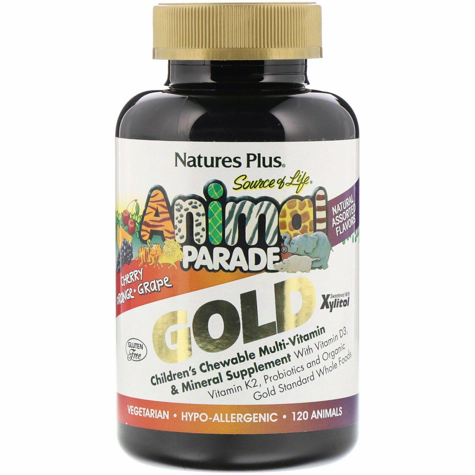 Nature's Plus Animal Parade Gold Assorted 120 Chewable Tablets