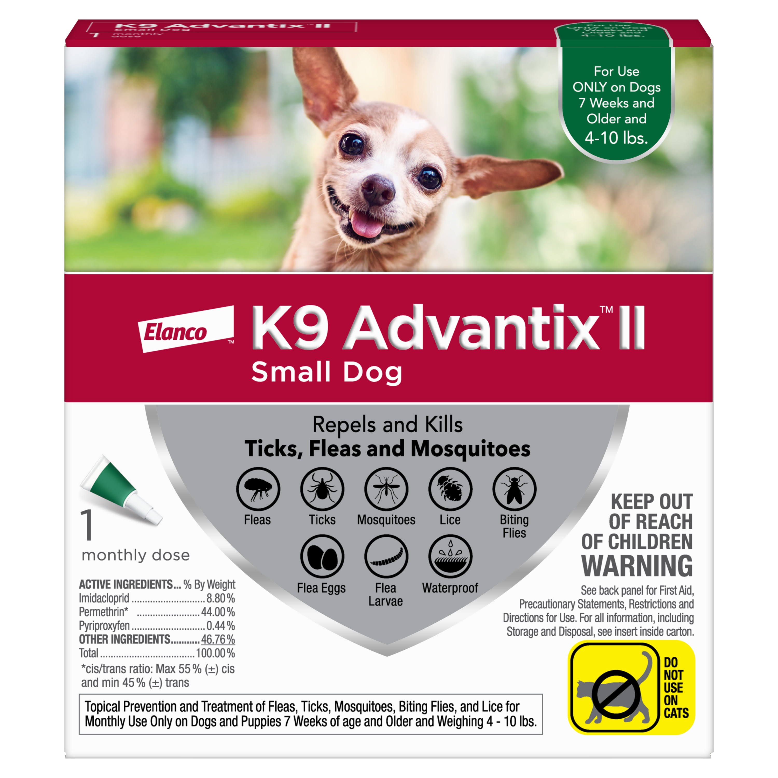 K9 Advantix II Flea & Tick Treatment for Small Dogs, 1-Pack
