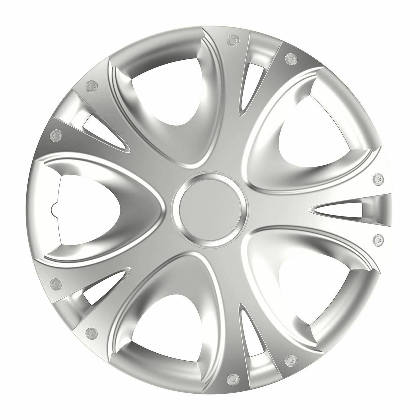Sakura DYNAMIC15 Versaco Dynamic Car Wheel Trims Set 4 Pieces 15" Silver 5 Spoke 