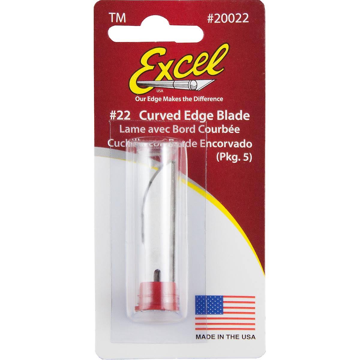 Excel Blades 22 Curved Edge Blade - 5pk