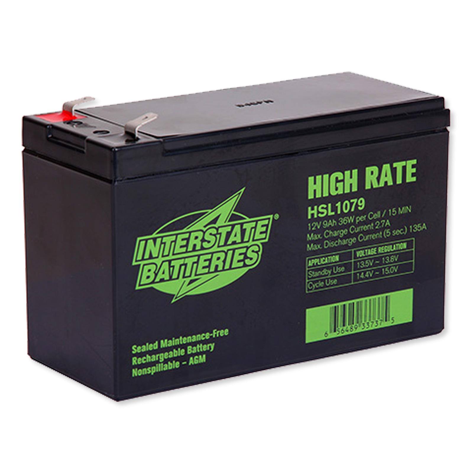 Interstate Batteries High Rate Battery, 12V 9Ah
