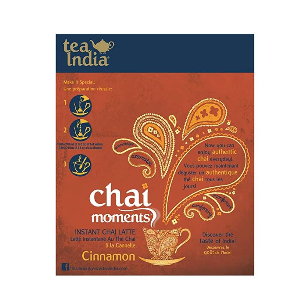 Tea India Chai Moments instant tea latte Cinnamon 20 teabags
