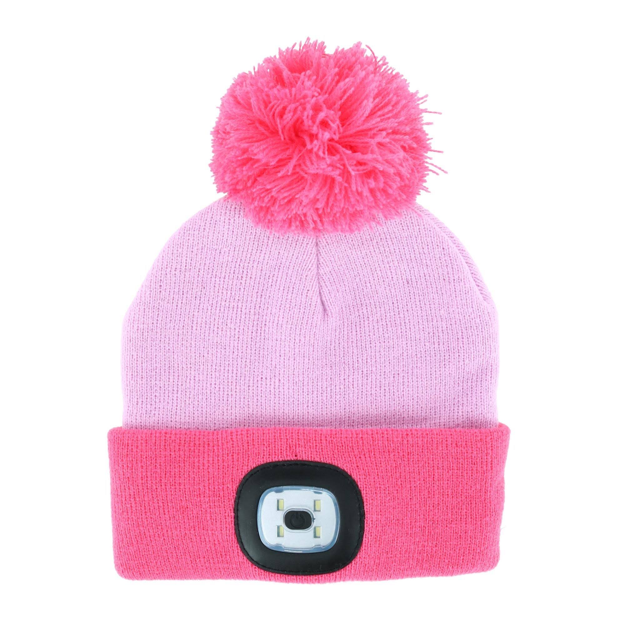 Night Scout Kids Rechargeable LED Beanie Hat Pink