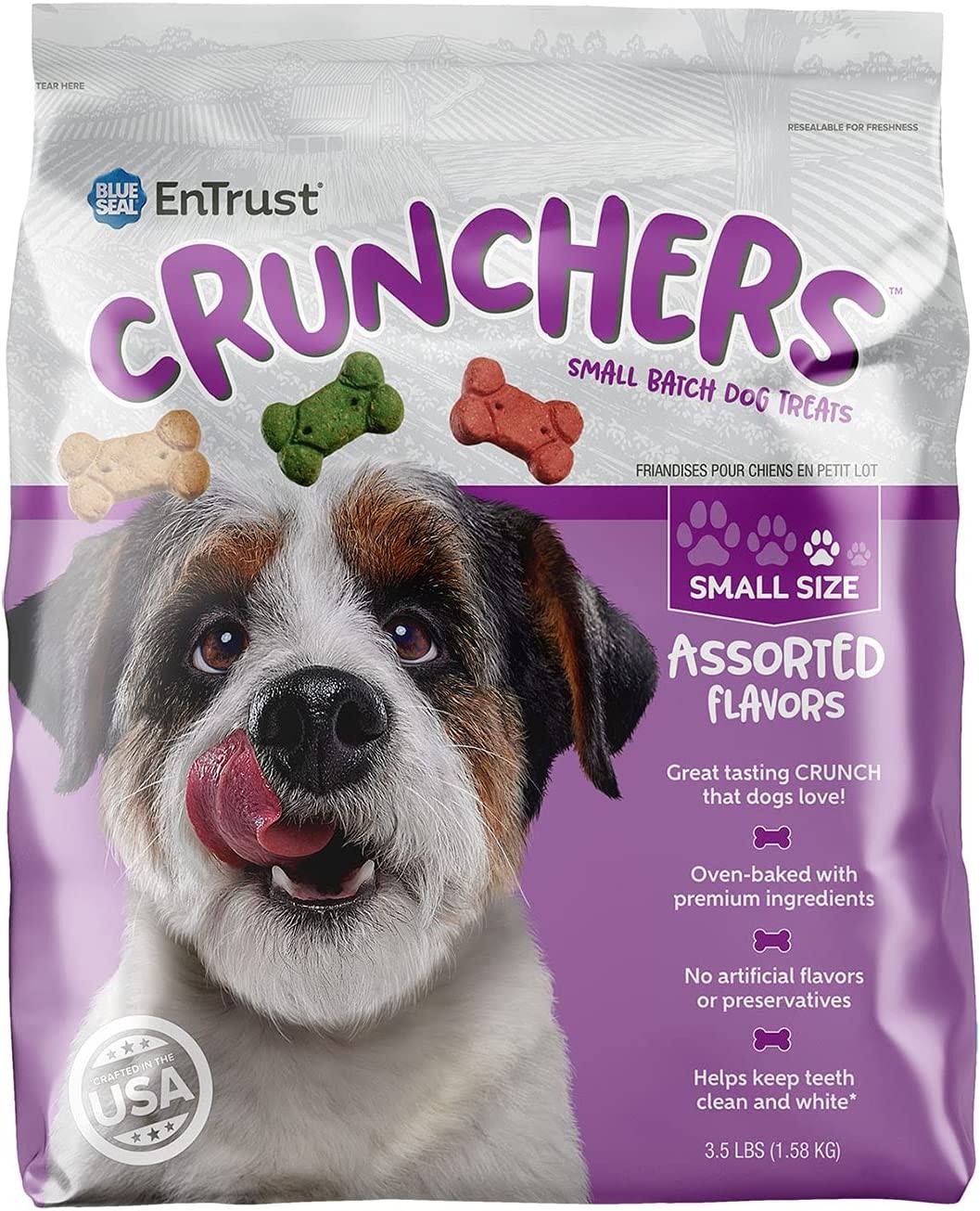 Blue Seal Entrust Crunchers Assorted Crunchy Dog Treats, Small, 3.5-lb Bag