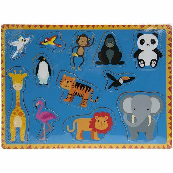Lesser and Pavey Zoo Animals Wooden Puzzle