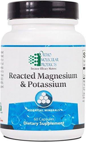 Ortho Molecular Reacted Magnesium and Potassium Supplement - 60 Capsules