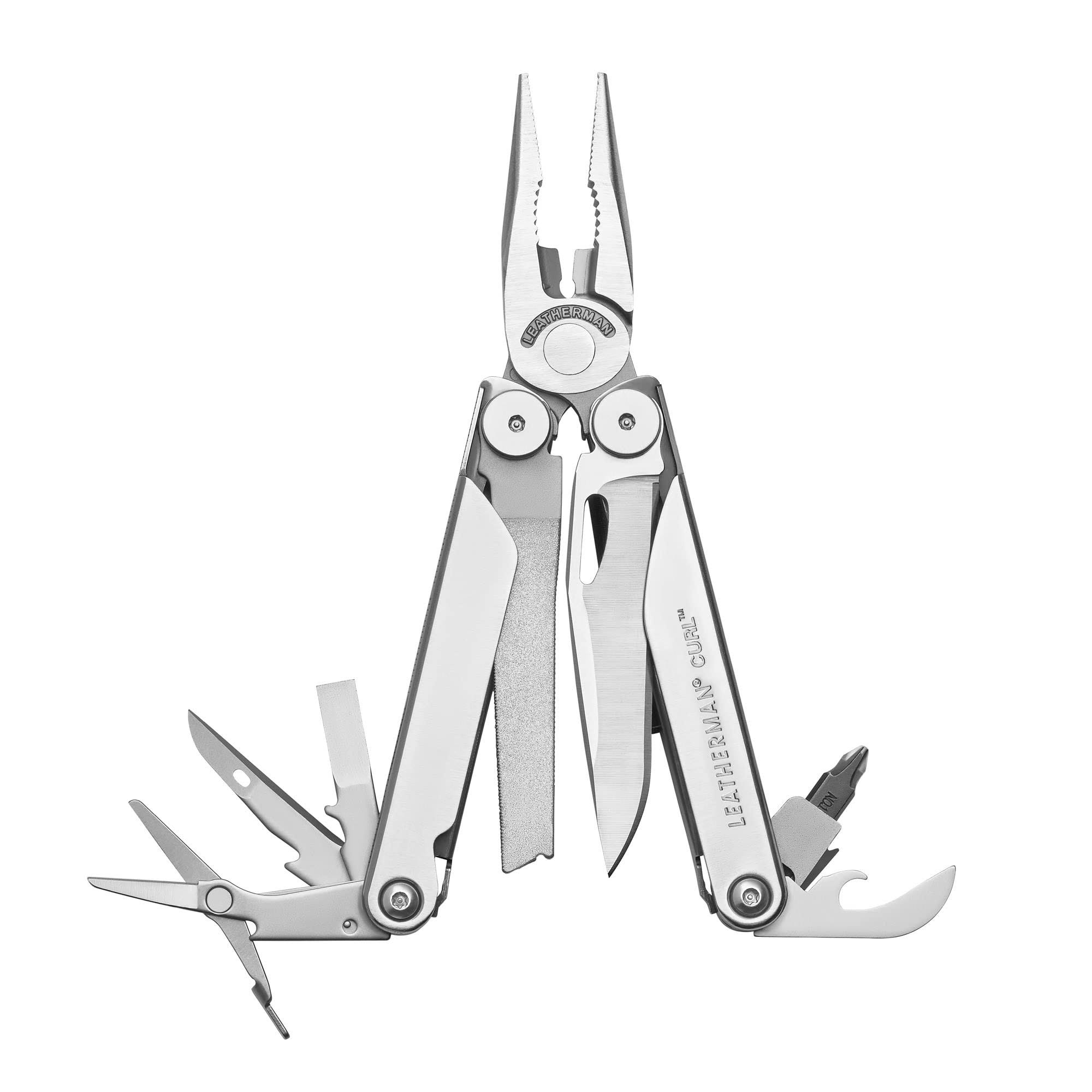 LEATHERMAN, Curl Multitool, Stainless Steel Everyday Tool With Nylon Sheath
