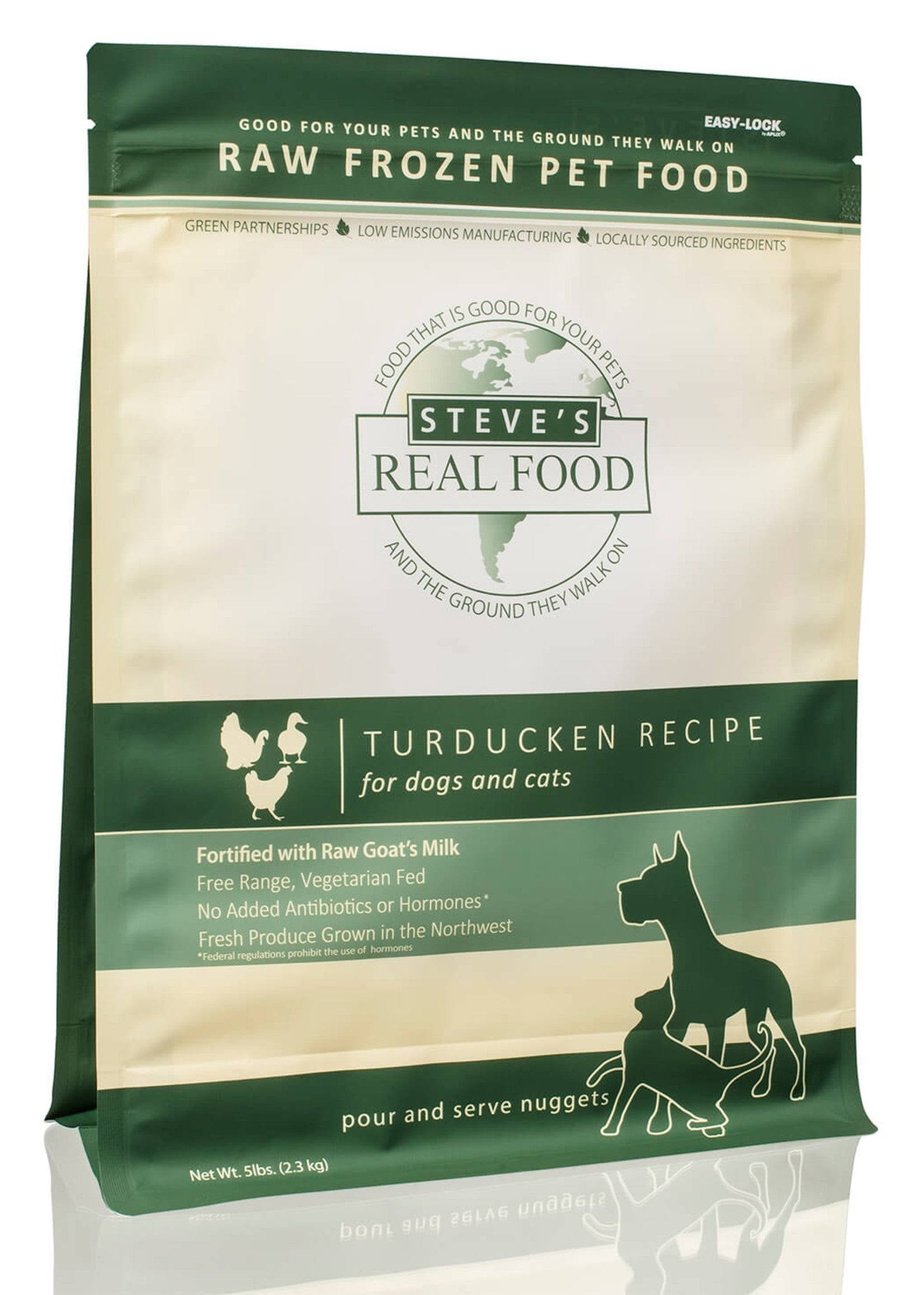 Steve's Real Food Turducken Nuggets Raw Frozen Dog & Cat Food, 5-lb