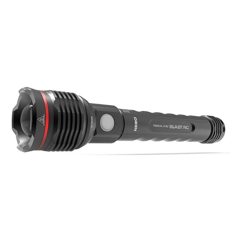 NEBO 3200-Lumen LED Rechargeable Flashlight: 4X Zoom, 4 Modes, Waterproof, Impact Resistant, Power Bank - Redline Blast RC 6697