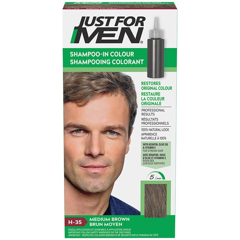 Just for Men Shampoo-In Hair Color - Medium Brown