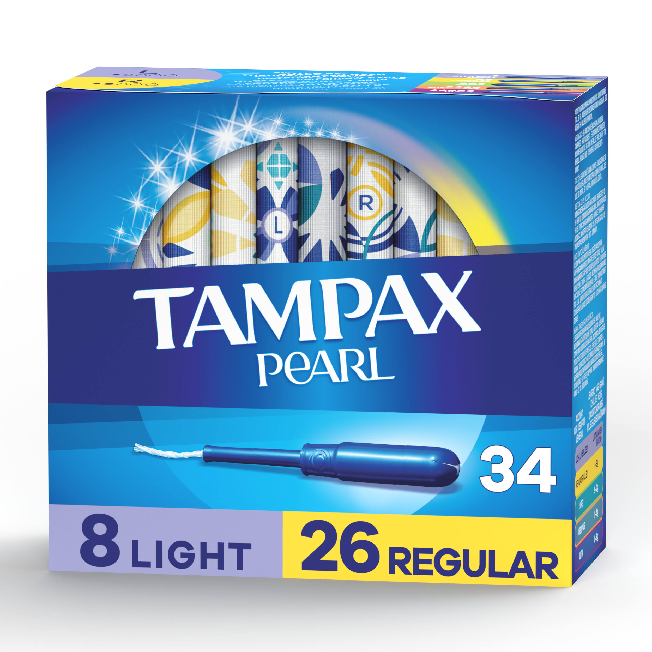 Tampax Pearl Tampons Duo Pack, Light/Regular Absorbency, Unscented