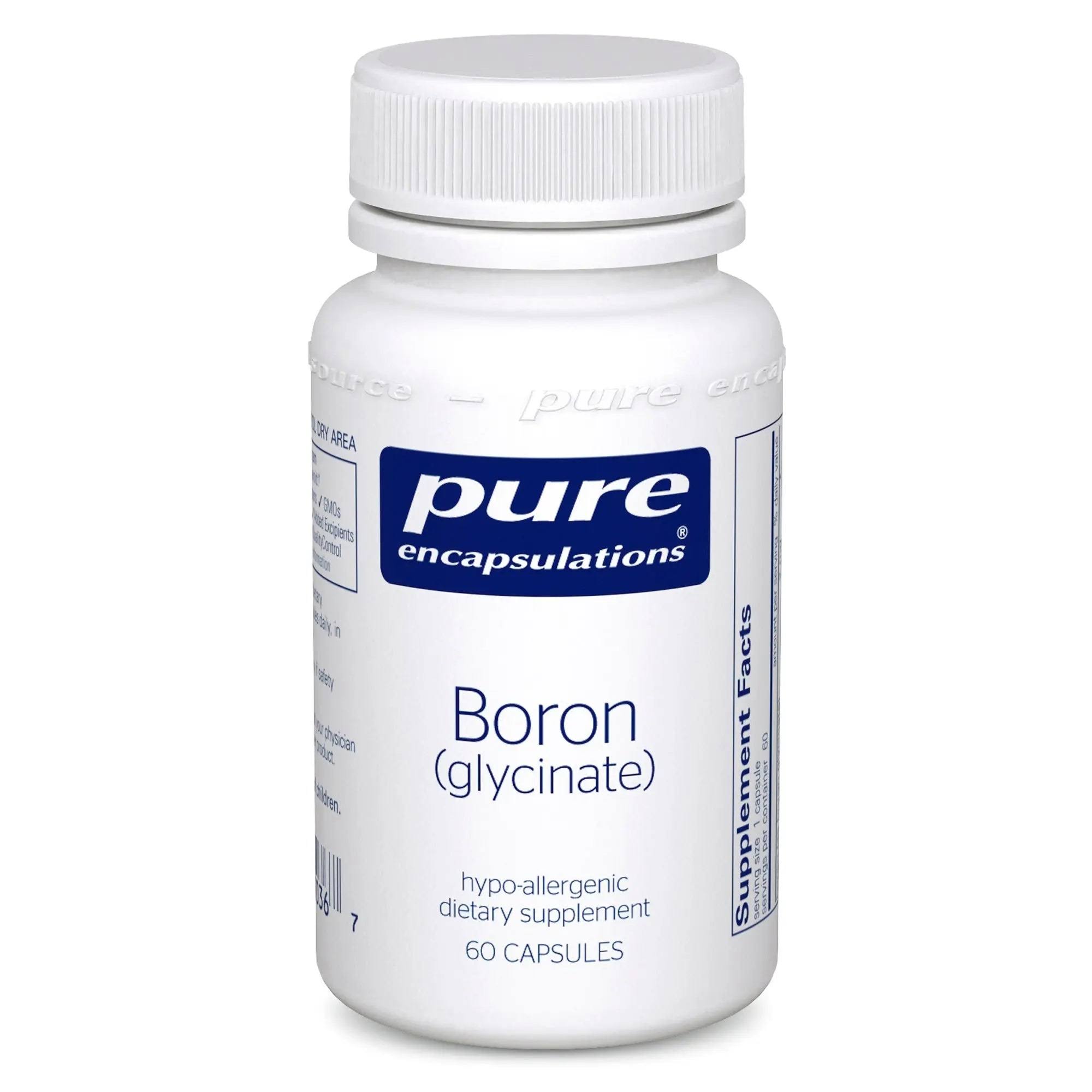 Pure Encapsulations Boron Glycinate Hypoallergenic Supplement - 60ct