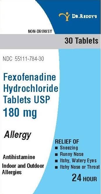 Dr. Reddy's Fexofenadine HCL Tablets, 180mg, 30ct