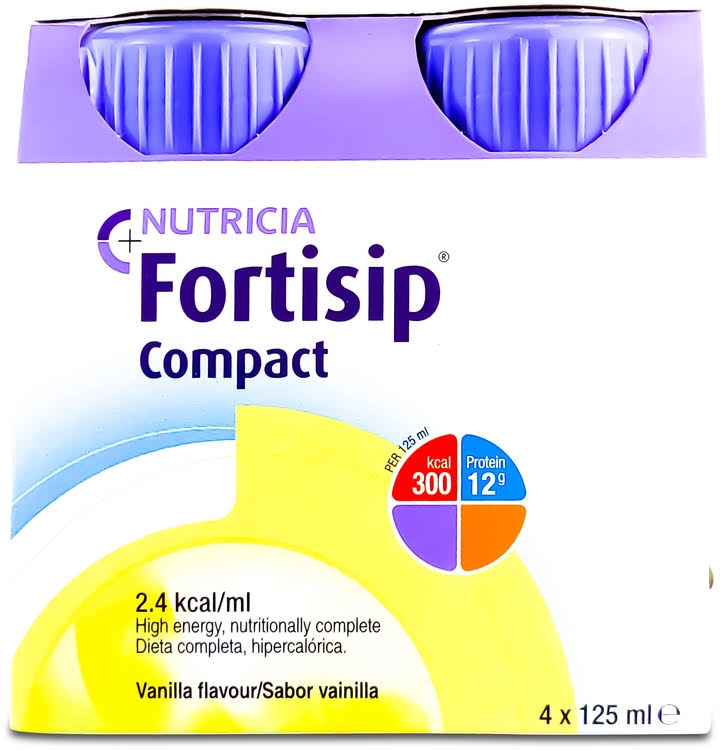Fortisip Compact Vanilla 125ml x 4 Pack