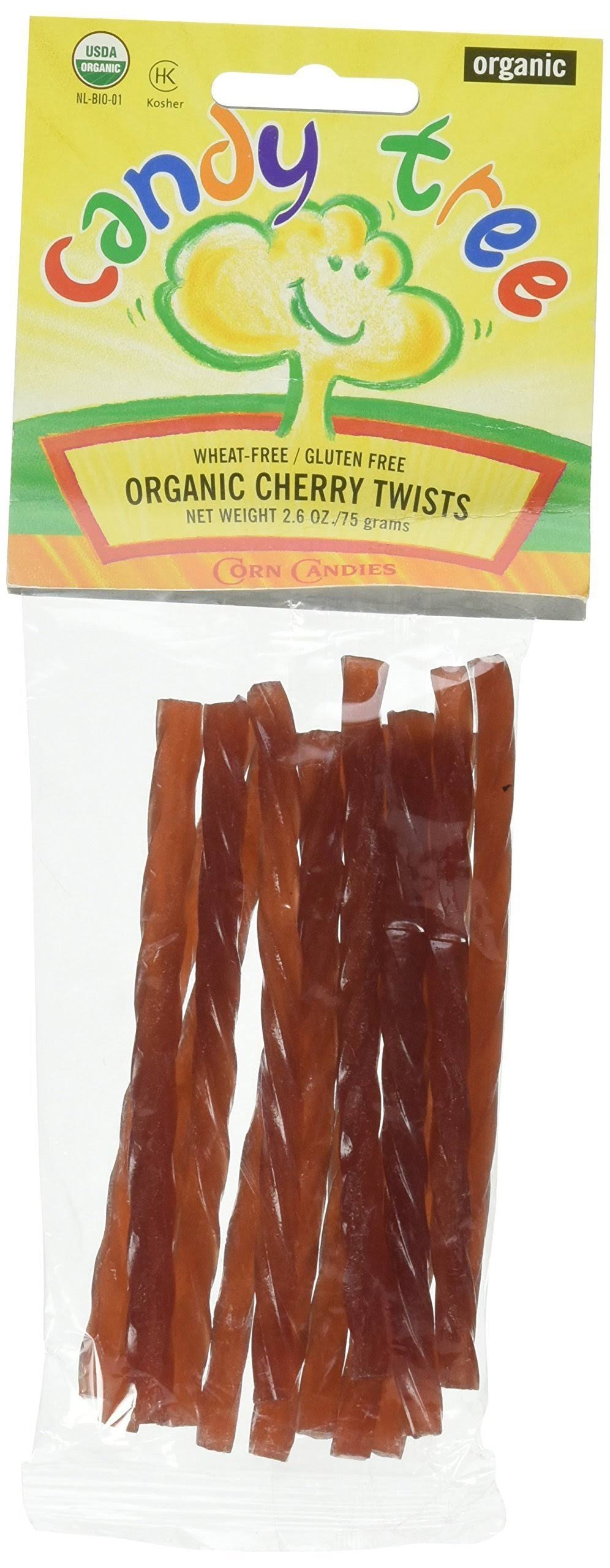 Candy Tree Organic Twists - Cherry, 2.6oz, 12 Pack