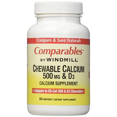 Calcium 500mg Tabs Chew Wmill Size: 60 Windmill