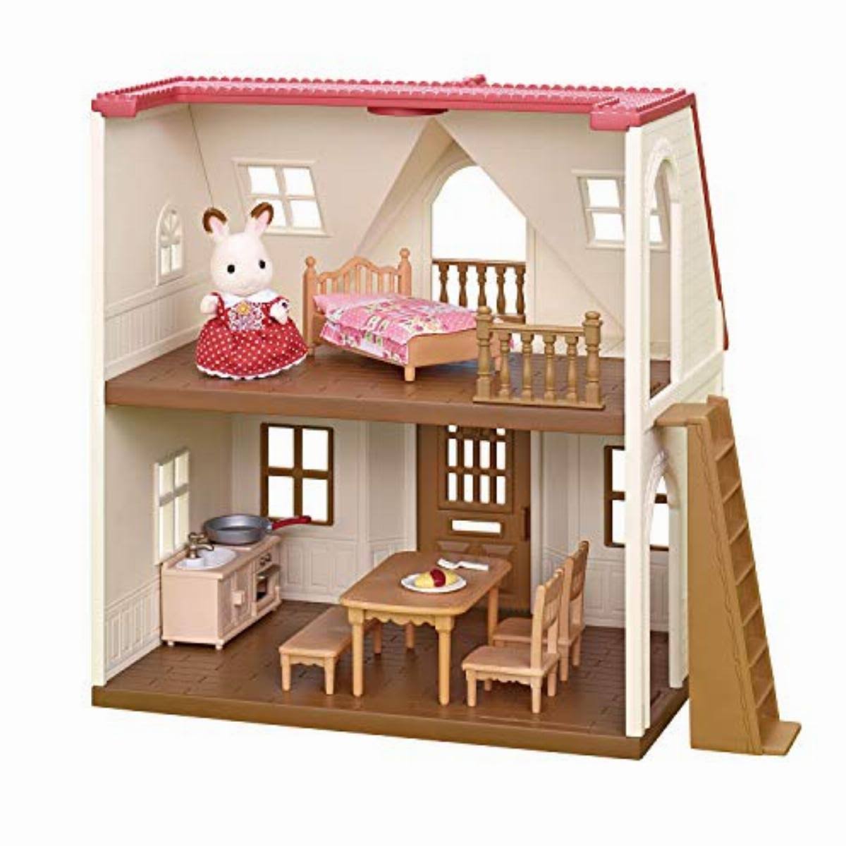 Calico Critters CC1798 Red Roof Cozy Cottage Starter Home Dollhouse Miniatures