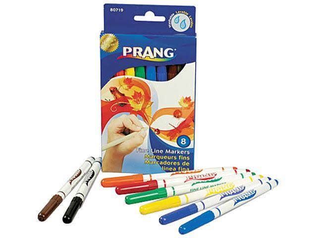Prang Fine Line Washable Art Marker Set - 8pcs
