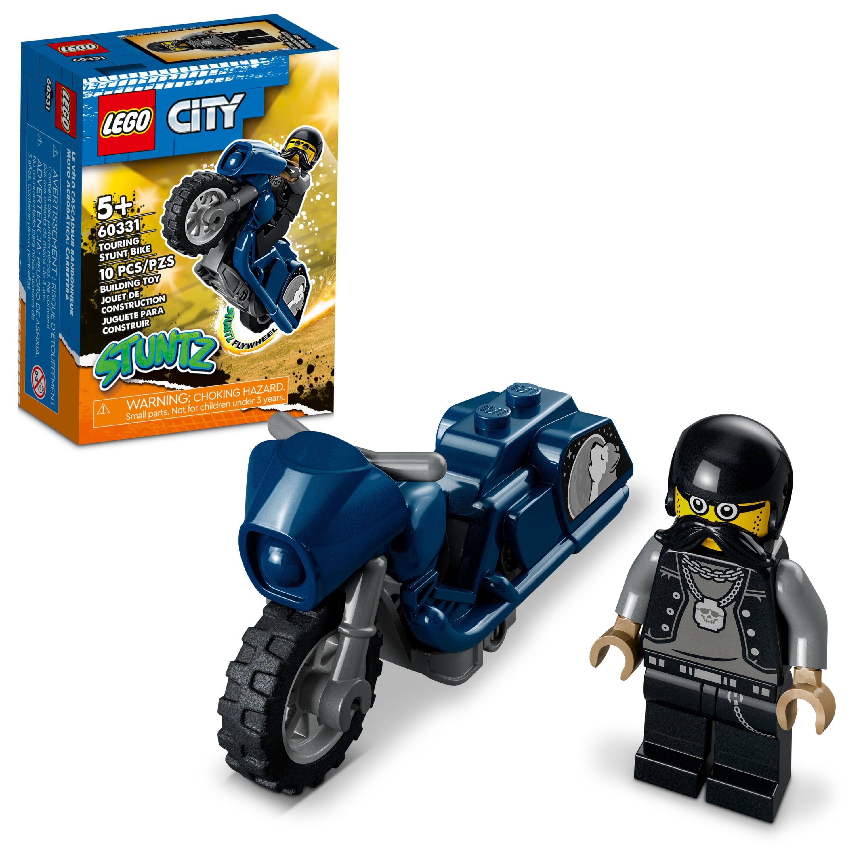LEGO City Stuntz Touring Stunt Bike 60331 Building Toy Set; Flywheel-Powered...