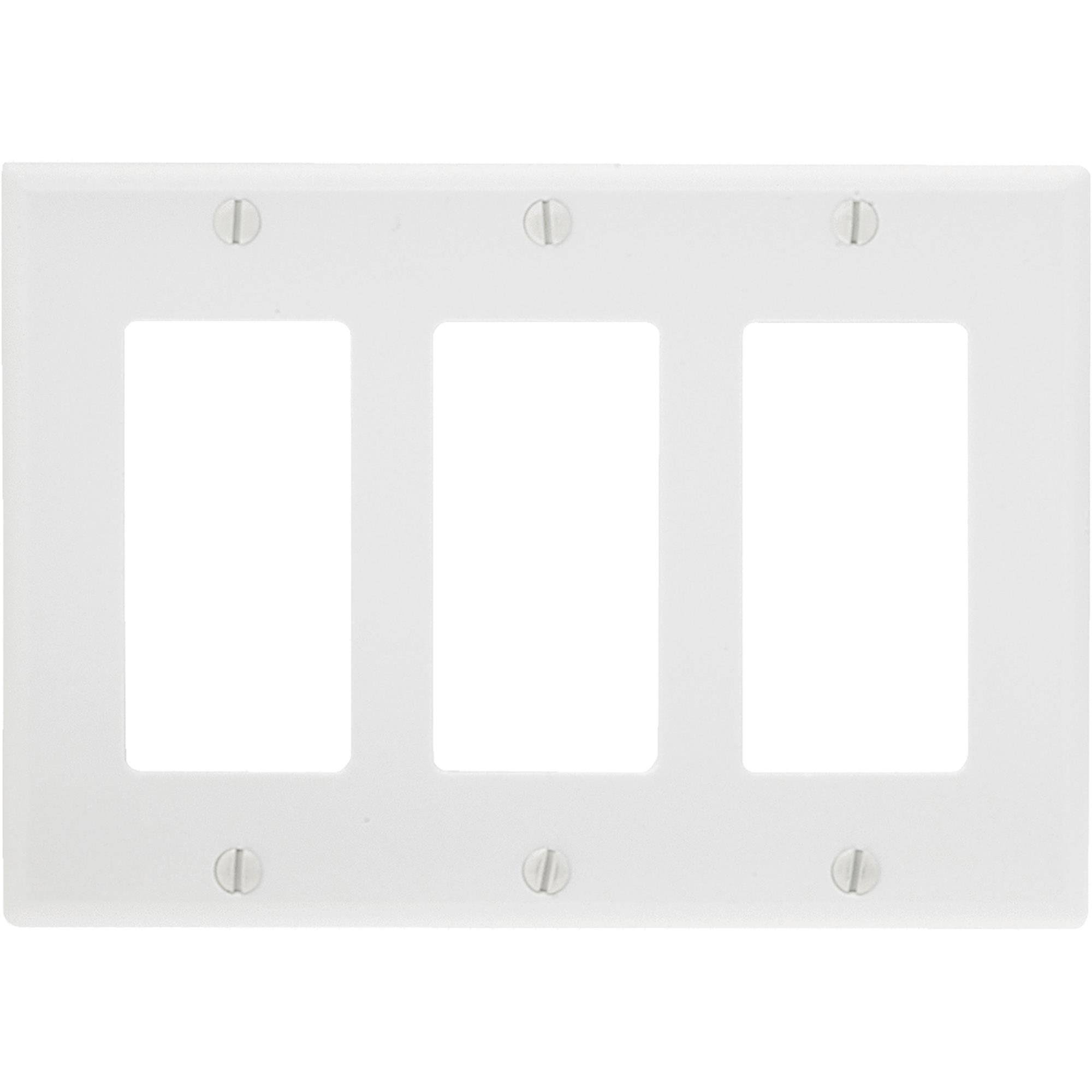 Leviton Decora 3-Gang Wall Plate - White