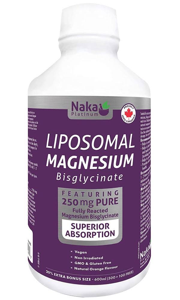 Naka Liposomal Magnesium Bisglycinate 250Mg 600Ml