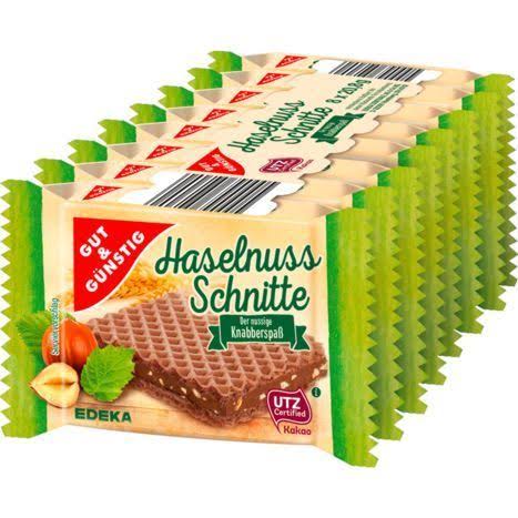 Gut and Gunstig Haselnuss Schnitte Wafers - 8 Pack (20.8 Grams Each) - SuperFresh Supermarket - Bay Ridge Avenue - Delivered by Mercato