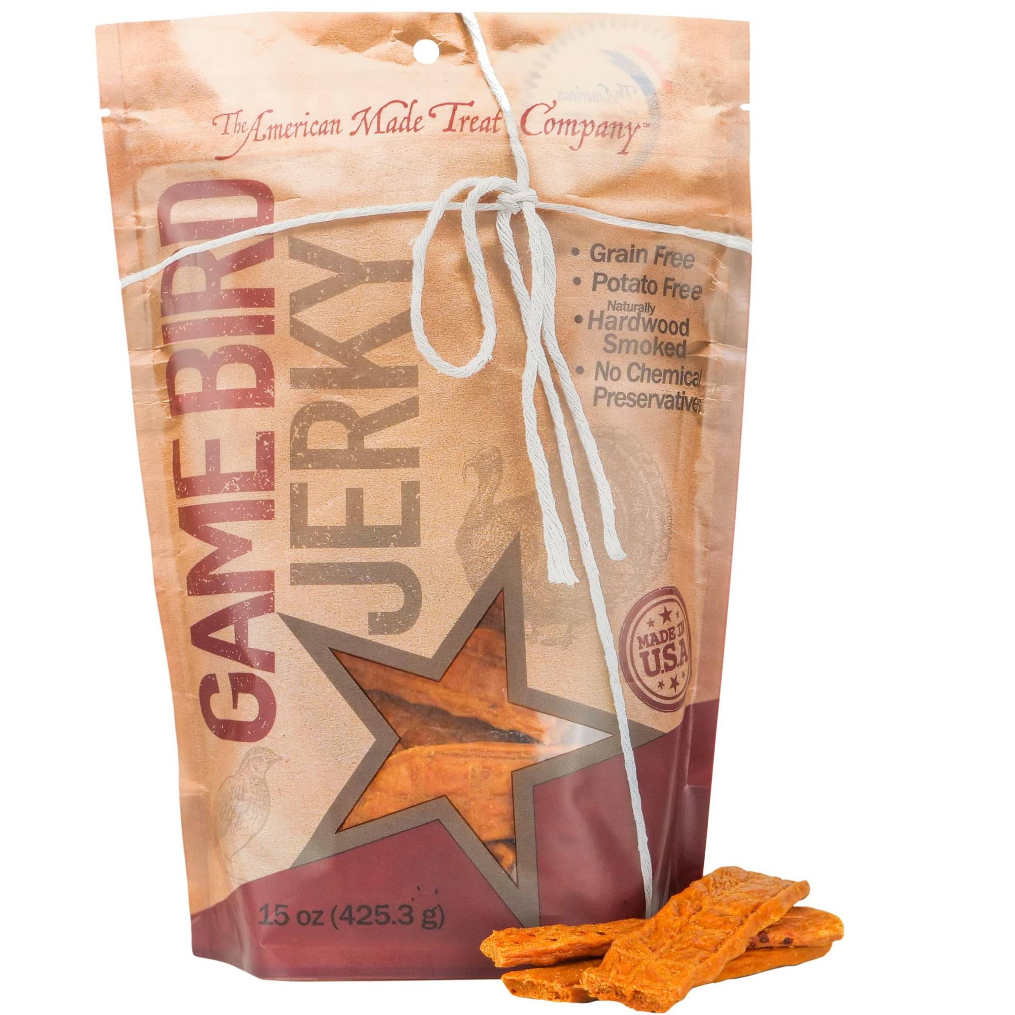 The American Made Treat Company Gamebird Jerky for Dogs 15 oz