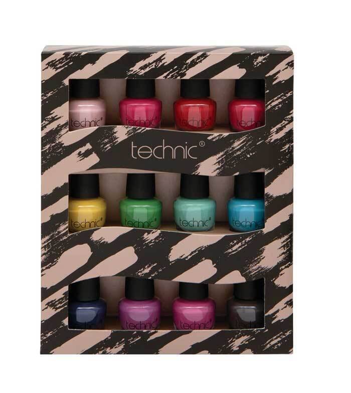 Boxed & Sealed x12 Technic Nail Polish Giftset - Bright Shades 3.5ml Gift