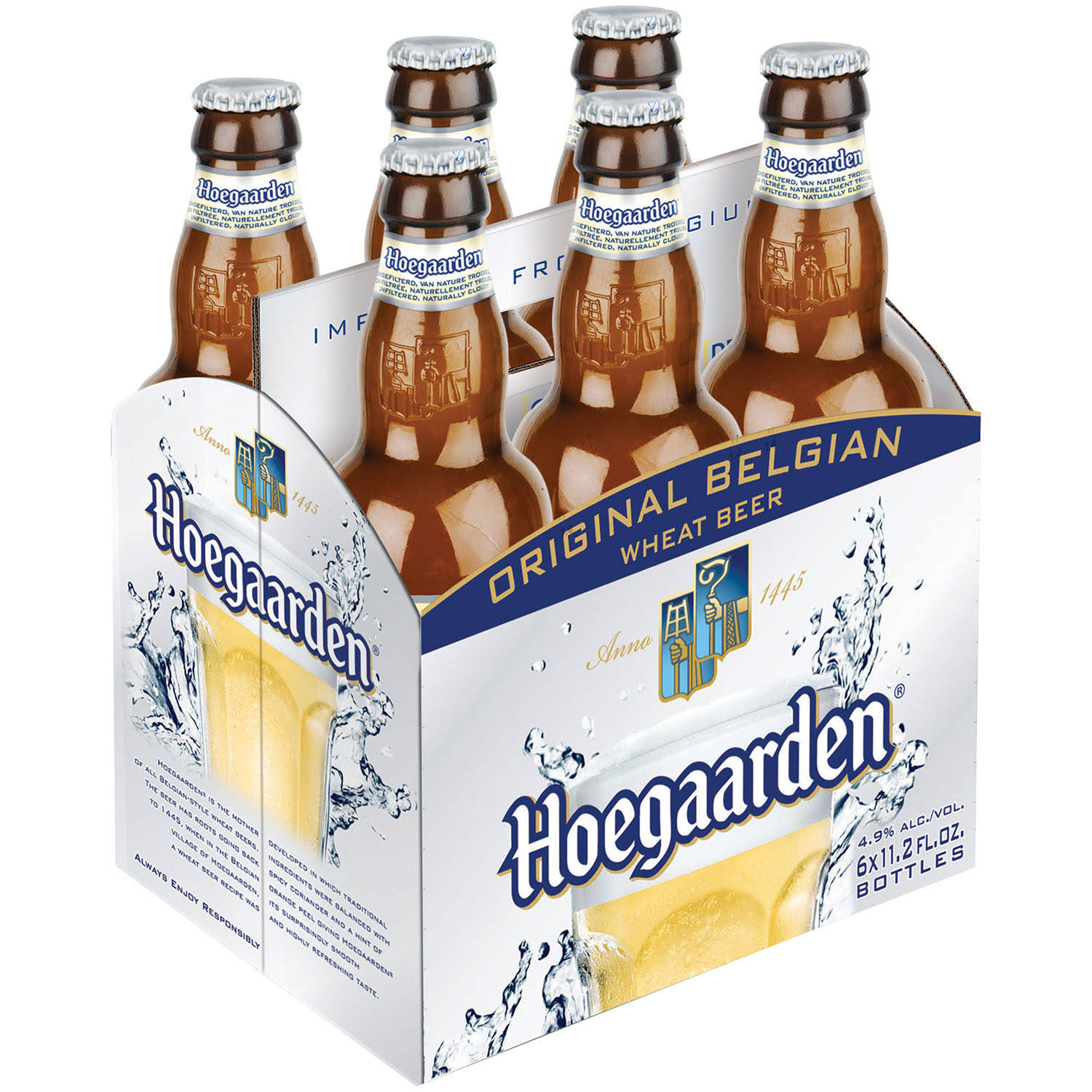 Hoegaarden Beer, Wheat - 6 pack, 11.2 fl oz bottles