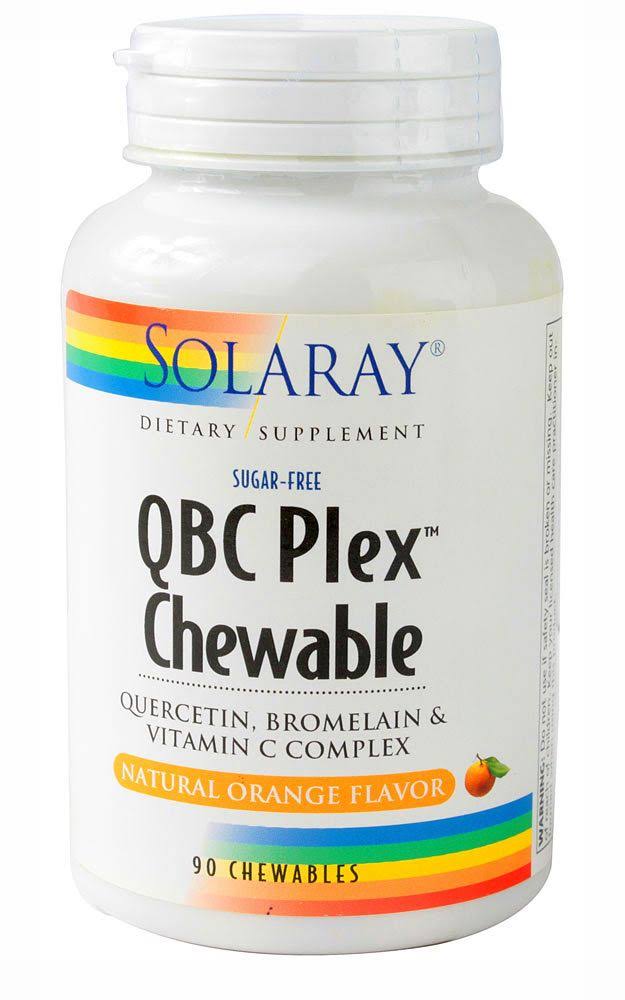 Solaray Qbc Plex Chewable Dietary Supplement - 90 Chewables, Orange